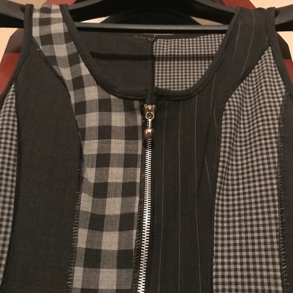 French Vintage Patchwork Mini Dress - image 3